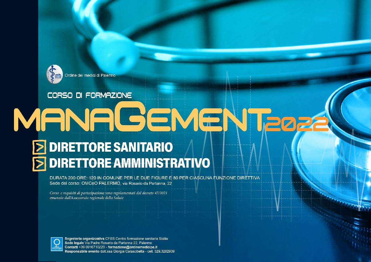 Corso di Formazione MANAGEMENT 2022 Direttore Sanitario - Direttore Amministrativo 