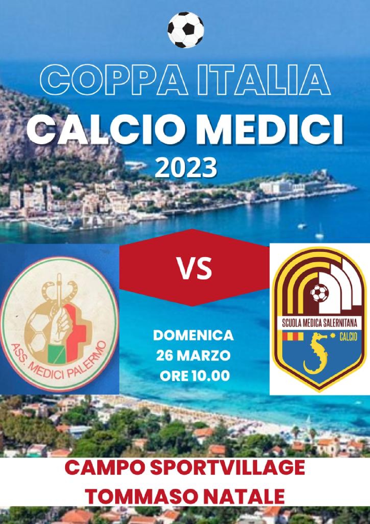 COPPA ITALIA MEDICI 2023, la sfida Palermo-Salerno 