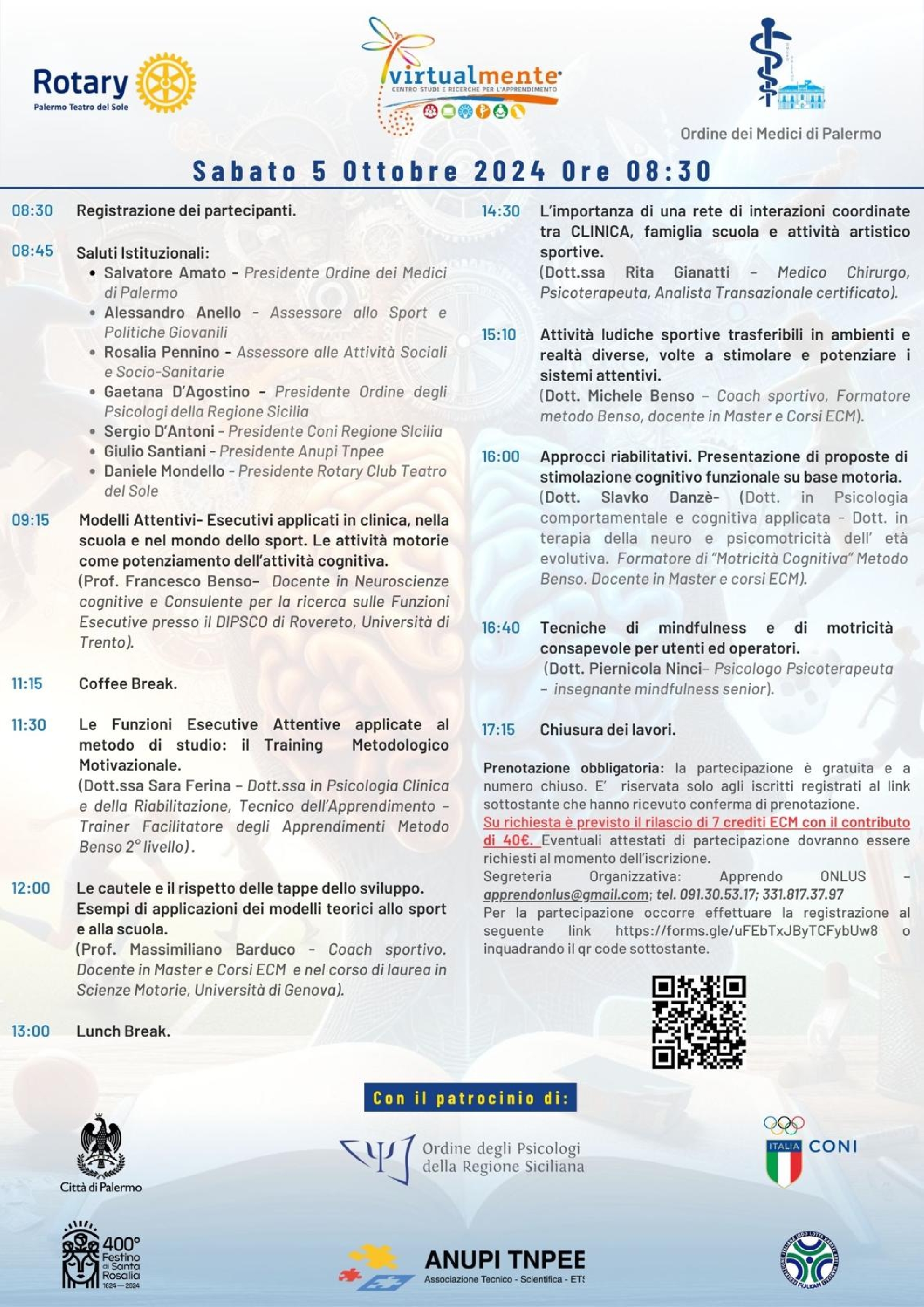 CONVEGNO ANNUALE - L’ATTENZIONE ESECUTIVA NELL’APPRENDIMENTO COGNITIVO SCOLASTICO E MOTORIO DAI MODELLI TEORICI AGLI ASPETTI PRATICI