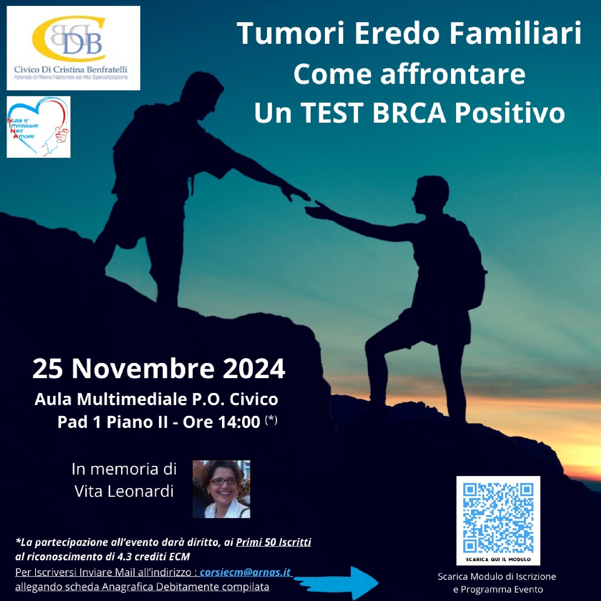 TUMORI EREDO-FAMILIARI: COME AFFRONTARE LA POSITIVITÀ AL TEST DEL BRCA
ARNAS Civico – Di Cristina – Benfratelli – Palermo - U.O.S.D. Breast Unit
