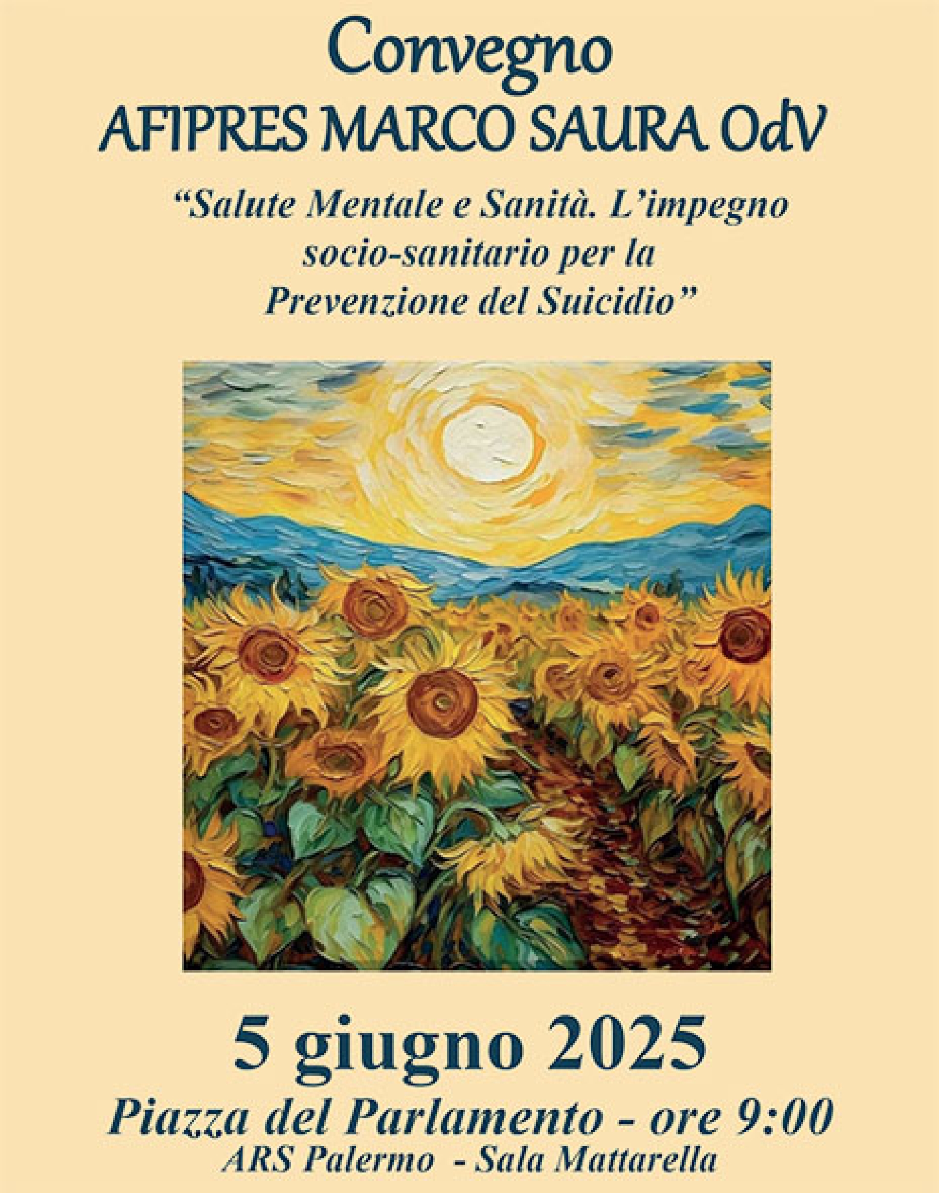 Convegno AFIPRES MARCO SAURA OdV “Salute Mentale e Sanità. L’impegno socio-sanitario per la Prevenzione del Suicidio”