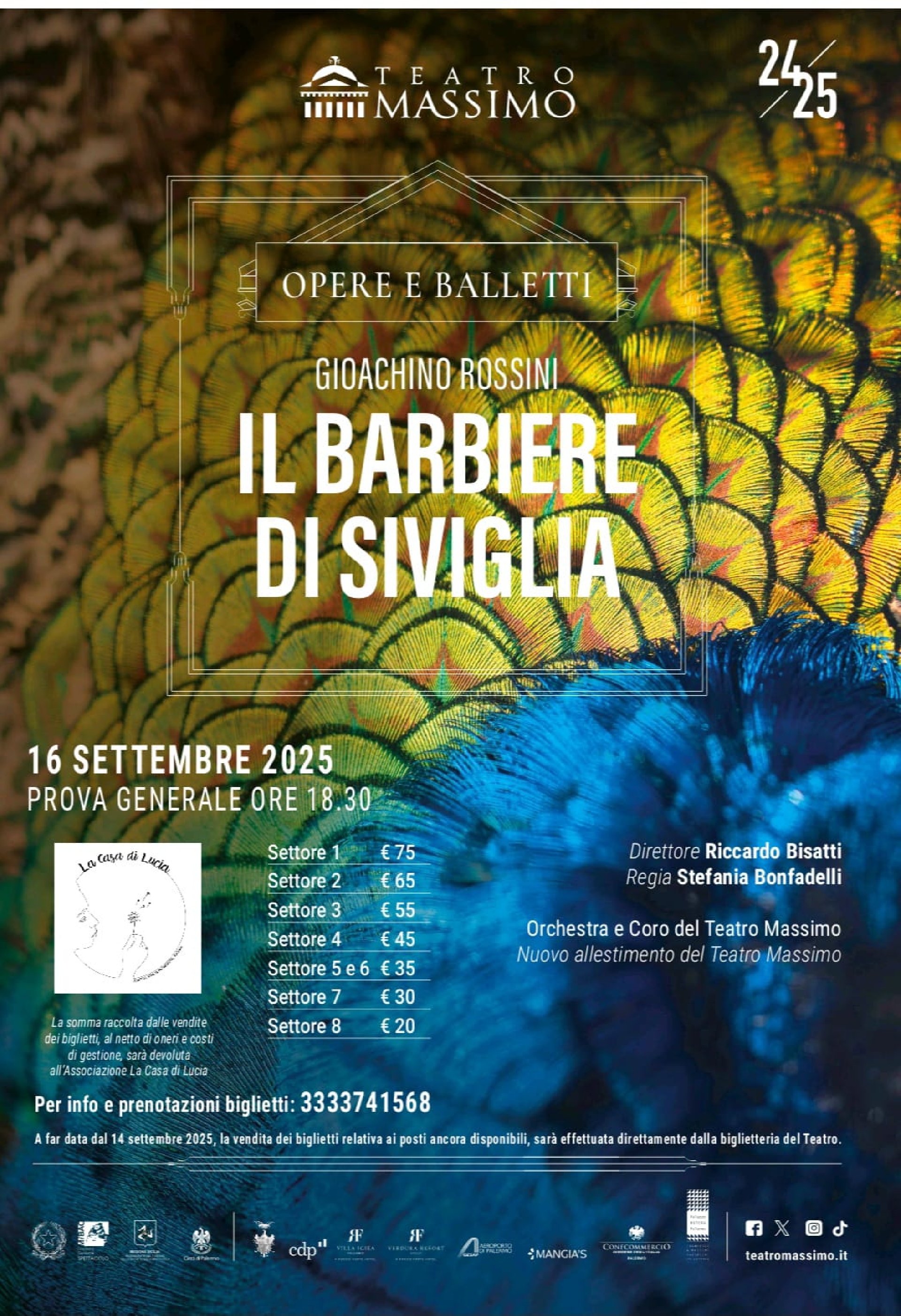 Teatro Massimo – Prova generale de Il Barbiere di Siviglia il 16 settembre