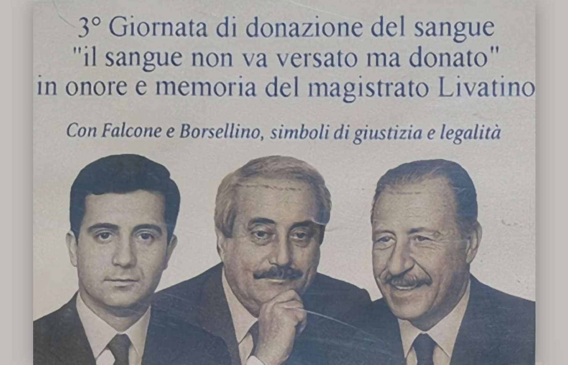 Donazione di sangue e plasma in memoria di Falcone, Borsellino e Livatino: a