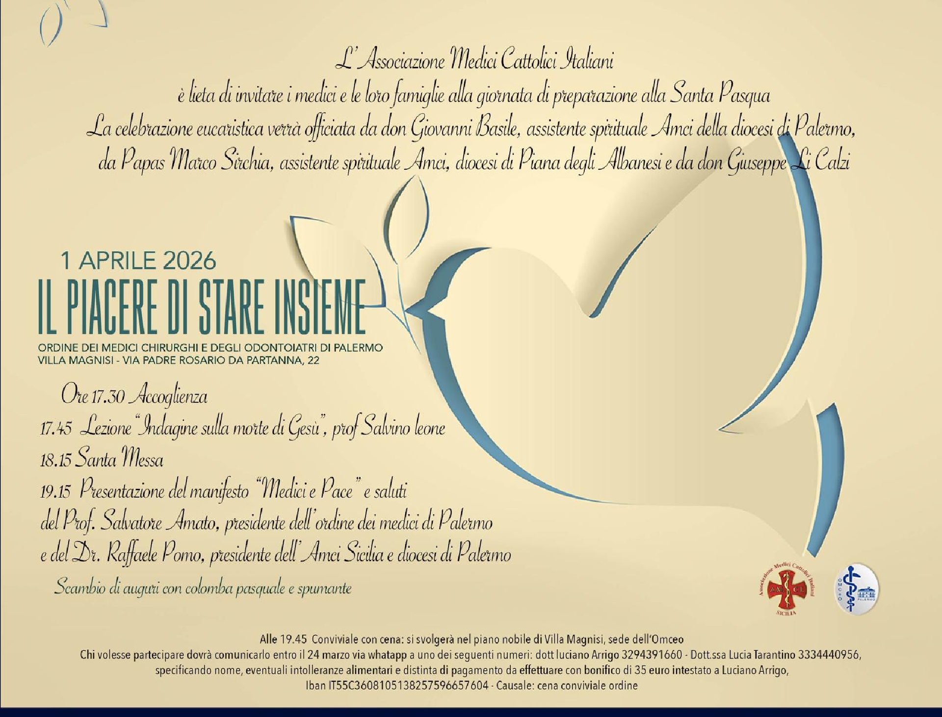 Messa di Pasqua il piacere di stare insieme